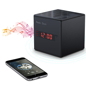 DITRA - HD Nanny Cam Alarm Clock with Bluetooth Speaker and Radio