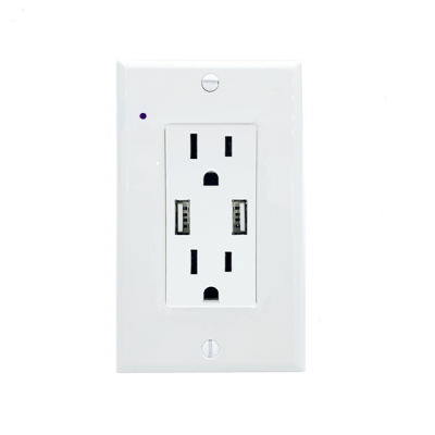 CRATUS.A - 4K UltraHD WIFI Streaming Nanny Cam Hardwired Functional USB-A Receptacle Outlet Plug