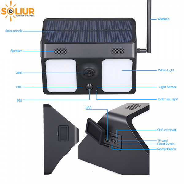 X8 - HD Wifi Solar Powered Flood Light Security Surveillance Camera