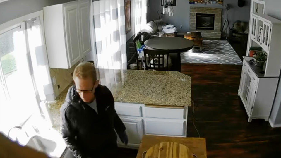 Burglary suspect caught on camera